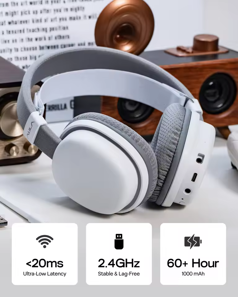 AULA G7 Wireless & Bt & wired Gaming Headset - الصورة 2